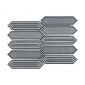 Picket Earl Grey Mosaic Tile (4.8cm x 19.8cm) 35.3cm x 25.5cm
