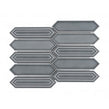 Picket Earl Grey Mosaic Tile (4.8cm x 19.8cm) 35.3cm x 25.5cm