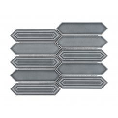Picket Earl Grey Mosaic Tile (4.8cm x 19.8cm) 35.3cm x 25.5cm