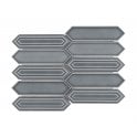 Picket Earl Grey Mosaic Tile (4.8cm x 19.8cm) 35.3cm x 25.5cm