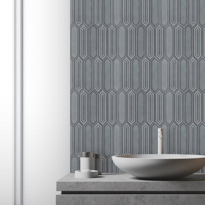 Picket Earl Grey Mosaic Tile (4.8cm x 19.8cm) 35.3cm x 25.5cm