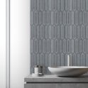 Picket Earl Grey Mosaic Tile (4.8cm x 19.8cm) 35.3cm x 25.5cm