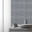 Picket Earl Grey Mosaic Tile (4.8cm x 19.8cm) 35.3cm x 25.5cm