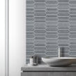 Picket Earl Grey Mosaic Tile (4.8cm x 19.8cm) 35.3cm x 25.5cm