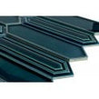 Picket Peacock Blue Mosaic Tile (4.8cm x 19.8cm) 35.3cm x 25.5cm