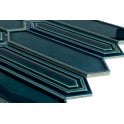 Picket Peacock Blue Mosaic Tile (4.8cm x 19.8cm) 35.3cm x 25.5cm