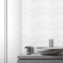 Picket White Mosaic Tile ( 4.8cm x 19.8cm) 35.3cm x 25.5cm