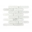 Pill Carrara White Marble (3.5cm x 15cm) 30cm x 29cm Mosaic Tile
