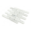 Pill Carrara White Marble (3.5cm x 15cm) 30cm x 29cm Mosaic Tile