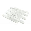 Pill Carrara White Marble (3.5cm x 15cm) 30cm x 29cm Mosaic Tile