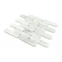 Pill Carrara White Marble (3.5cm x 15cm) 30cm x 29cm Mosaic Tile