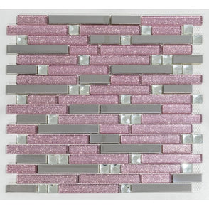 Pink Glitter 30cm x 30cm Mosaic Tile