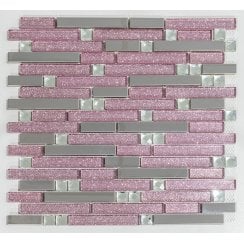 Pink Glitter 30cm x 30cm Mosaic Tile