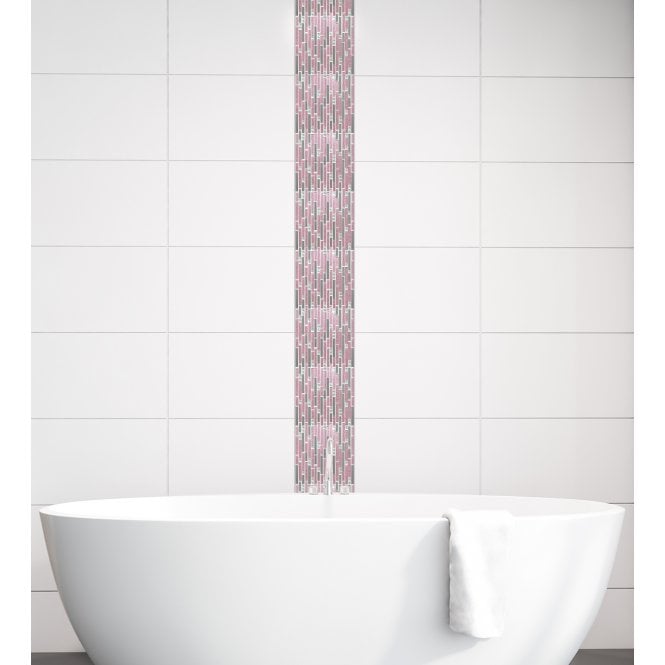 Pink Glitter 30cm x 30cm Mosaic Tile