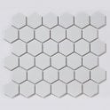 Pixel Hexagon Matt White 32.5cm x 28.1cm (5.1 cm x 5.9cm) Mosaic Tile