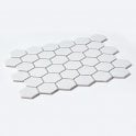 Pixel Hexagon Matt White 32.5cm x 28.1cm (5.1 cm x 5.9cm) Mosaic Tile
