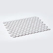 Pixel Hexagon White Gloss 30cm x 26cm (2.3cm x 2.3cm) Mosaic Tile