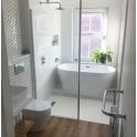 Pixel Hexagon White Gloss 32.5cm x 28.1cm (5.1 cm x 5.9cm) Mosaic Tile
