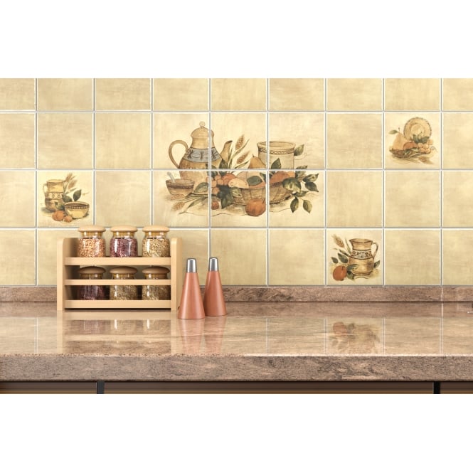Plain Cream 15cm x 15cm Wall & Floor Tile