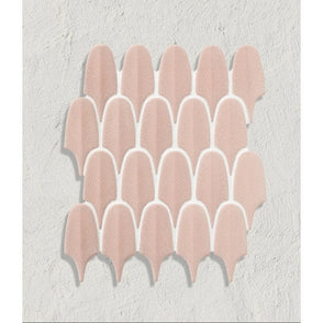 Plume Blush Pink 30.5cm x 26.9cm (1.5cm x 11.5cm) Mosaic Tile