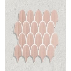 Plume Blush Pink 30.5cm x 26.9cm (1.5cm x 11.5cm) Mosaic Tile