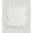 Plume Cotton White 30.5cm x 26.9cm (1.5cm x 11.5cm) Mosaic Tile