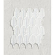Plume Cotton White 30.5cm x 26.9cm (1.5cm x 11.5cm) Mosaic Tile