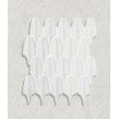 Plume Cotton White 30.5cm x 26.9cm (1.5cm x 11.5cm) Mosaic Tile