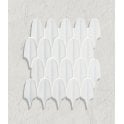 Plume Cotton White 30.5cm x 26.9cm (1.5cm x 11.5cm) Mosaic Tile
