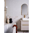 Plume Cotton White 30.5cm x 26.9cm (1.5cm x 11.5cm) Mosaic Tile