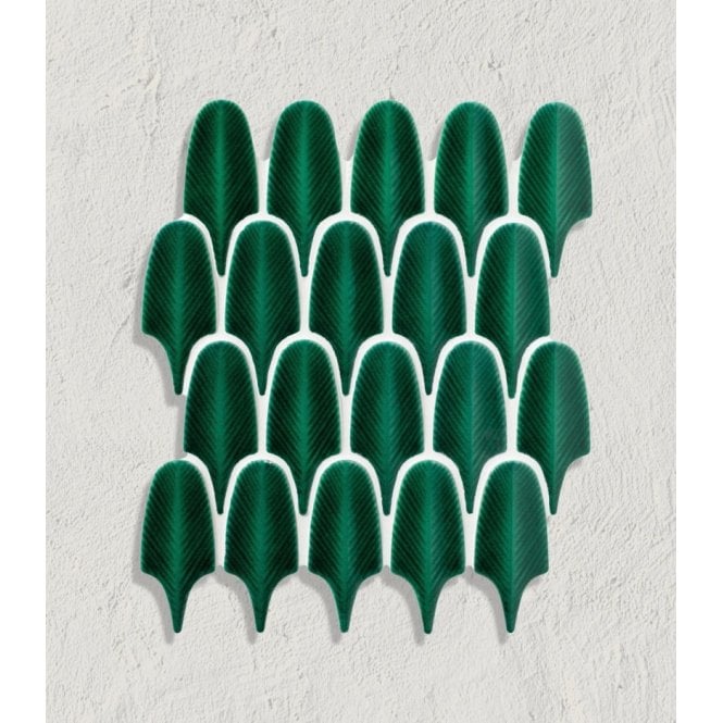 Plume Emerald Green 30.5cm x 26.9cm (1.5cm x 11.5cm) Mosaic Tile