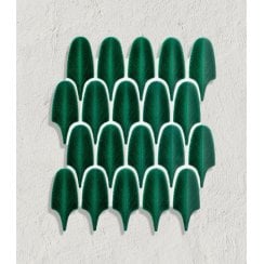 Plume Emerald Green 30.5cm x 26.9cm (1.5cm x 11.5cm) Mosaic Tile
