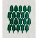 Plume Emerald Green 30.5cm x 26.9cm (1.5cm x 11.5cm) Mosaic Tile