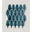 Plume Verdi Blue 30.5cm x 26.9cm (1.5cm x 11.5cm) Mosaic Tile