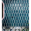 Plume Verdi Blue 30.5cm x 26.9cm (1.5cm x 11.5cm) Mosaic Tile