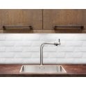 Plush Metro Crackle Ice White 7.5cm x 22.5cm Wall Tile