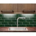 Plush Victorian Green Crackle Glaze 7.5cm x 22.5cm Wall Tile