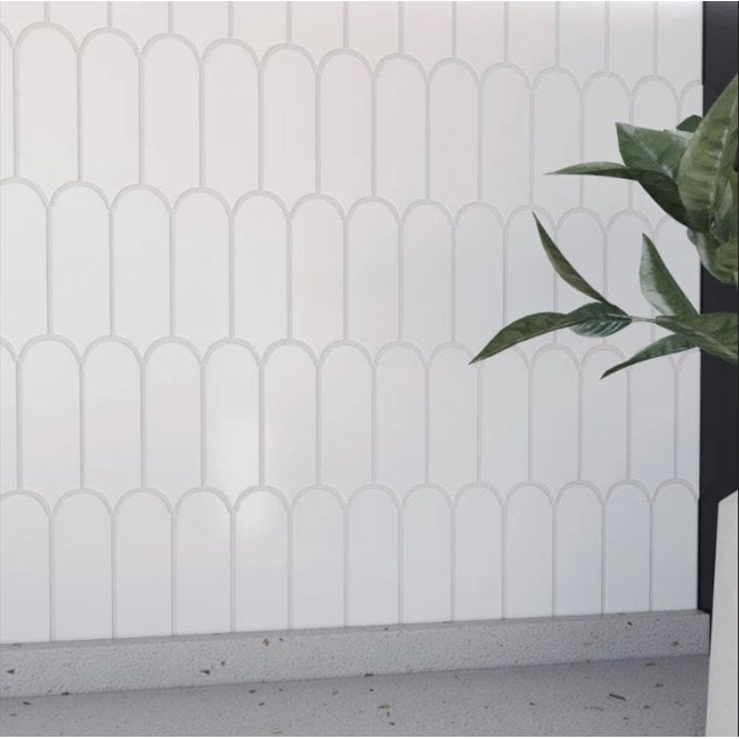 Popsicle White Matt 7.2cm x 19.5cm Wall Tile
