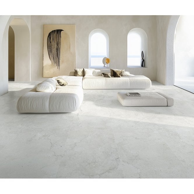 Portland Stone White 90cm x 90cm Wall and Floor Tile