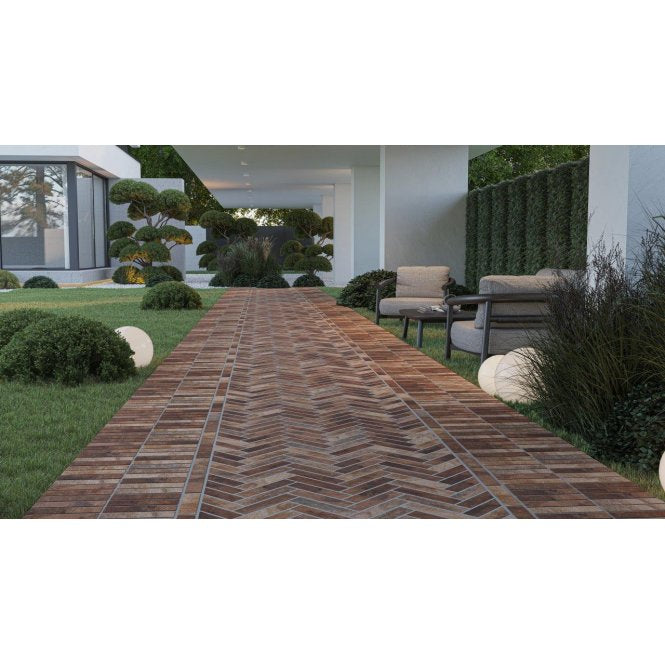 Porto Brick Red 6cm x 25cm Wall and Floor Tile