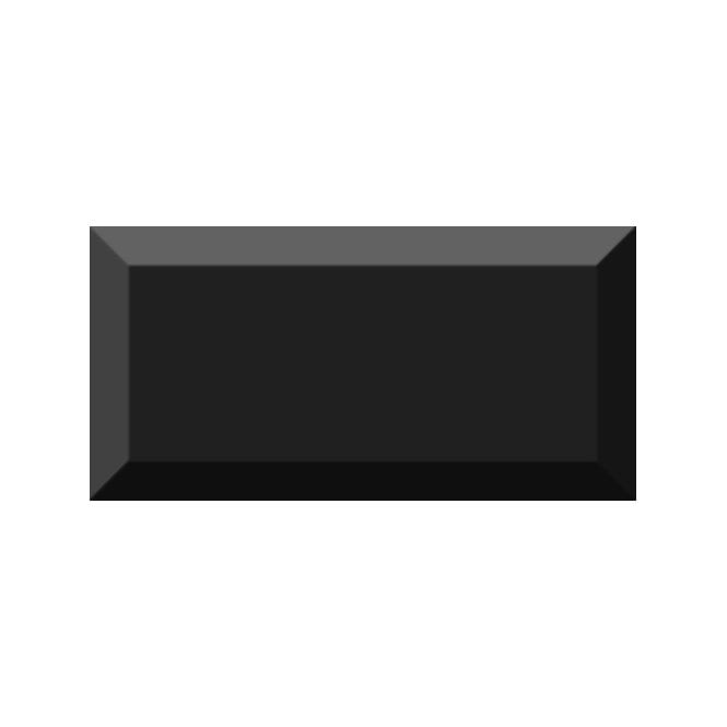 Vives Premium Metro Brick Gloss Shadow Black 10cm x 20cm Wall Tile