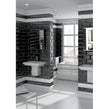Vives Premium Metro Brick Gloss Shadow Black 10cm x 20cm Wall Tile