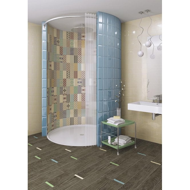 Vives Premium Metro Brick Gloss Spearmint Blue 10cm x 20cm Wall Tile