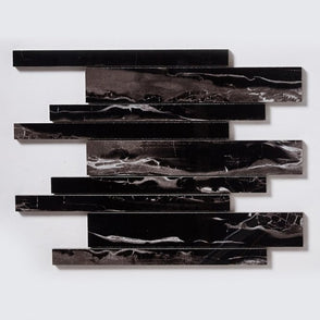 Premium Nero Marquina Bar 30cm x 30cm Wall and Floor Tile