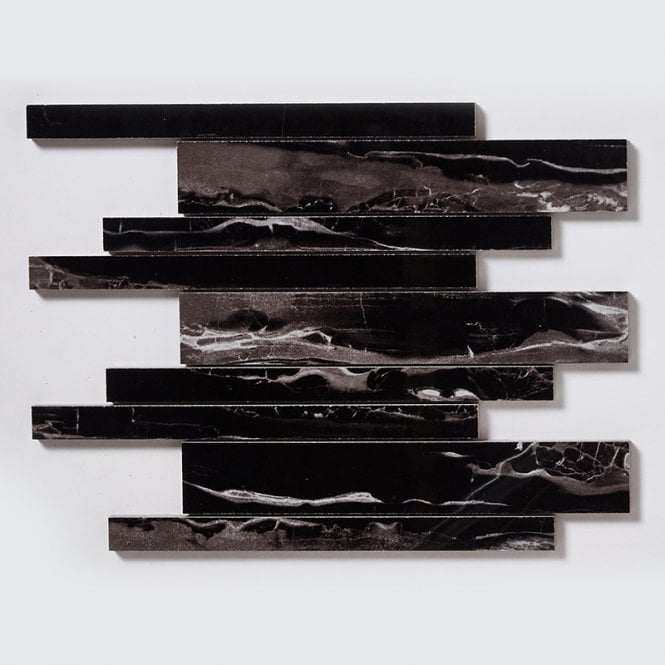 Premium Nero Marquina Bar 30cm x 30cm Wall and Floor Tile