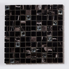 Premium Nero Marquina 30cm x 30cm Wall and Floor Tile Jewel
