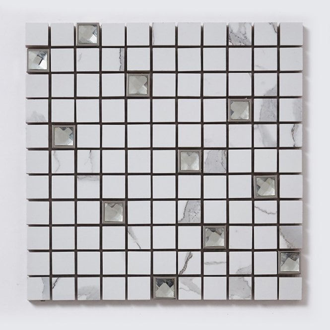 Premium Statuario Jewel 30cm x 30cm Wall and Floor Tile