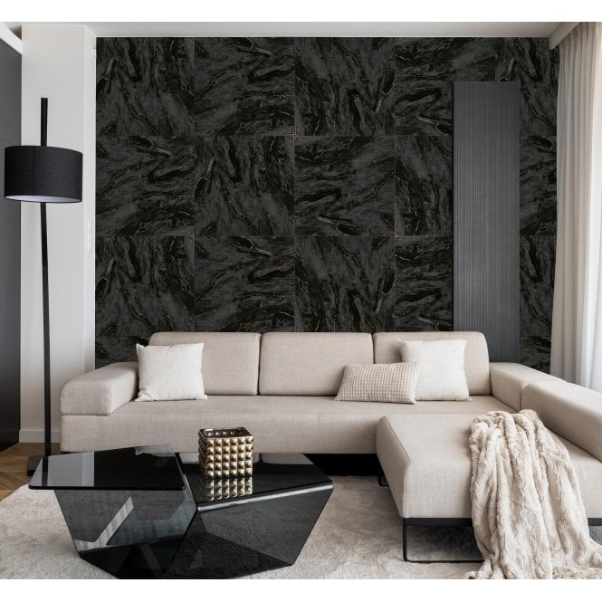 Prestige Black Gold 60cm x 60cm Wall & Floor Tile