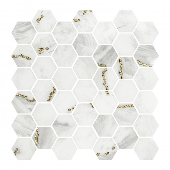 Prestige Bone Gold 32.4cm x 33.2cm Mosaic Tile