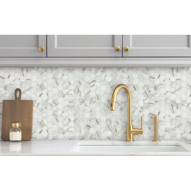 Prestige Bone Gold 32.4cm x 33.2cm Mosaic Tile
